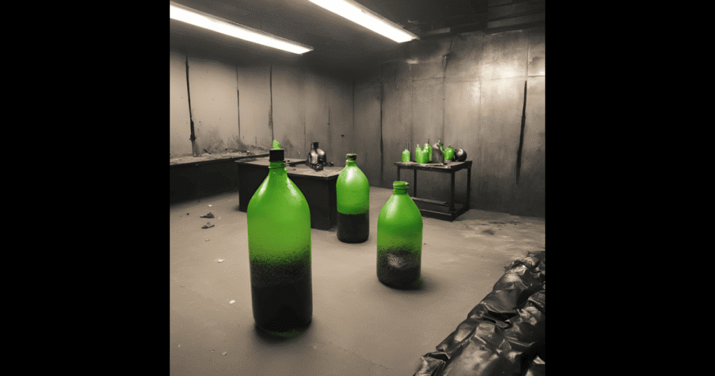 Best Rage Rooms in Chicago 11 bottles placed on ground