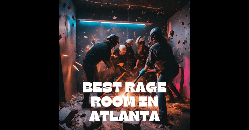 Best Rage Rooms in Atlanta 2 people getting out their frustration in rage room