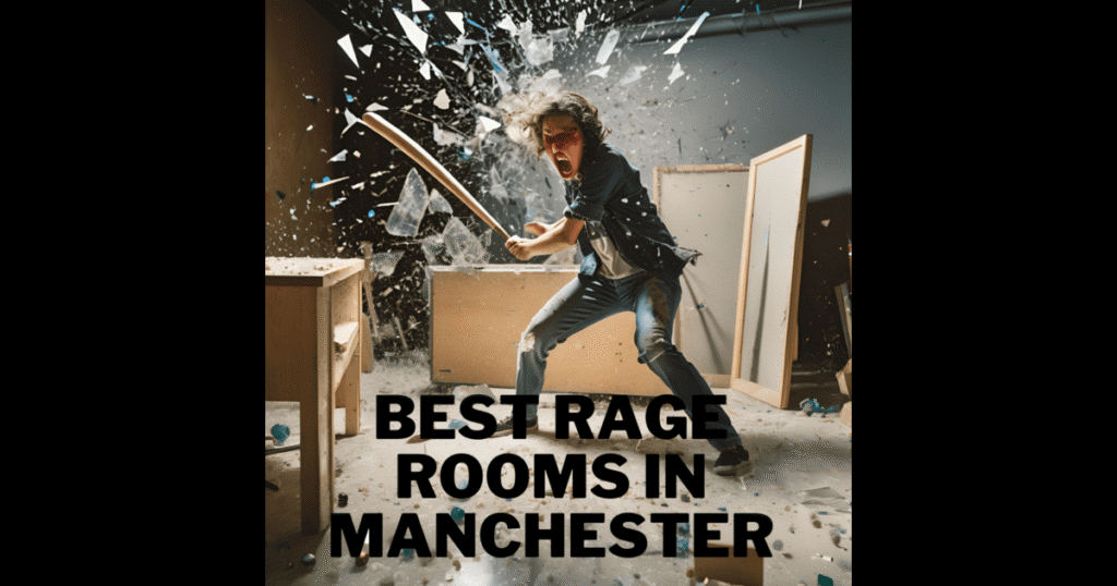 Top 5 Best Rage Rooms in Manchester 1 a man hitting with lumber