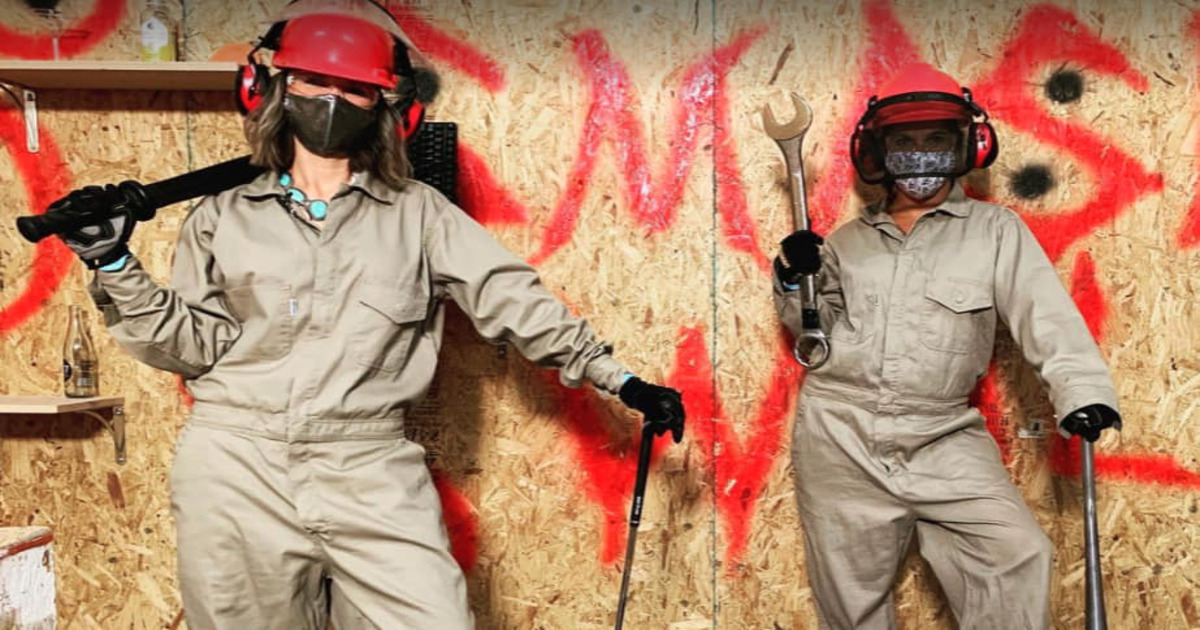 Best Rage Rooms in Dallas for Stress Relief and Fun 3 a couple of people wearing protective gear